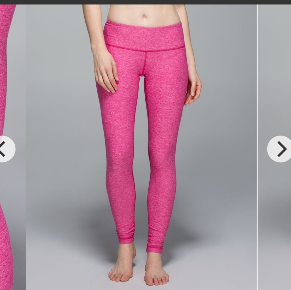Lululemon Wunder Under Pant Heather Pink Sz 6